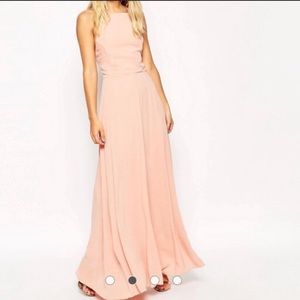 Long dusty pink ASOS dress